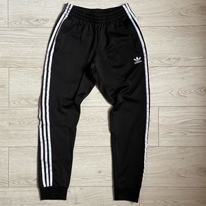 Black adidas Originals Superstar 3-Stripe Track Pants